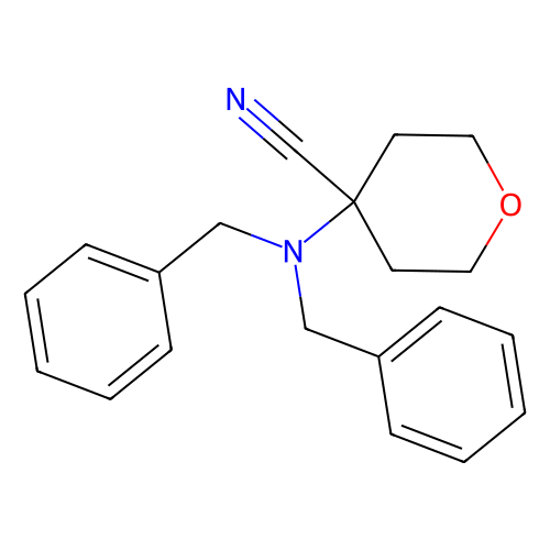 4-(dibenzylamino)oxane-4-carbonitrile, min 97%, 1 gram