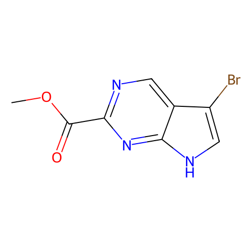 methyl 5-bromo-7H-pyrrolo[2, 3-d]pyrimidine-2-carboxylate, min 97%, 1 gram