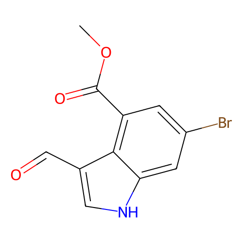 methyl 6?bromo?3?formyl?1H?indole?4?carboxylate, min 97%, 1 gram