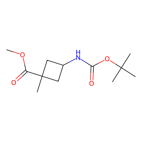 methyl trans-3-{[(tert-butoxy)carbonyl]amino}-1-methylcyclobutane-1-carboxylate, min 97%, 250 mg