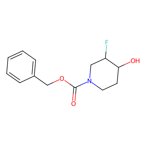 1-?Piperidinecarboxylic acid, 3-?fluoro-?4-?hydroxy-?, phenylmethyl ester, (3R, ?4S)?-, min 97%, 500 mg
