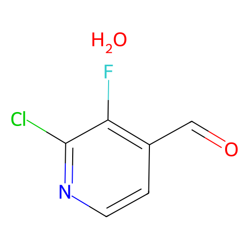 2-Chloro-3-fluoro-4-formylpyridine hydrate, min 98%, 100 grams
