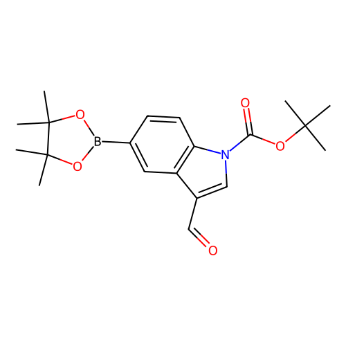 tert-Butyl 3-formyl-5-(4, 4, 5, 5-tetramethyl-1, 3, 2-dioxaborolan-2-yl)-1H-indole-1-carboxylate, min 98%, 1 gram