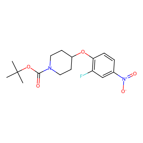 tert-Butyl 4-(2-fluoro-4-nitrophenoxy)piperidine-1-carboxylate, min 95%, 1 gram