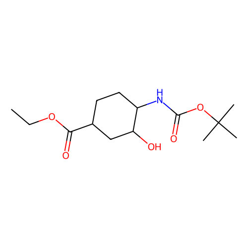 ethyl (1R, 3S, 4S)-4-{[(tert-butoxy)carbonyl]amino}-3-hydroxycyclohexane-1-carboxylate, min 97%, 100 mg
