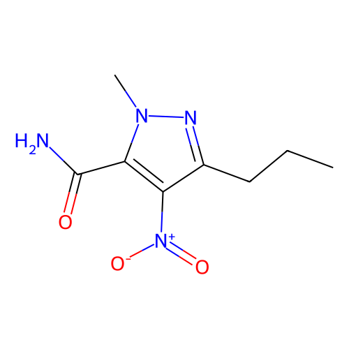1-Methyl-4-nitro-3-propylpyrazole-5-carboxamide, min 96%, 100 grams