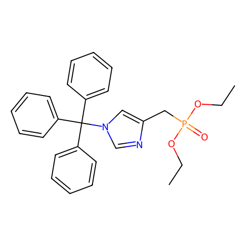 Diethyl (1-trityl-1H-imidazol-4-yl)methylphosphonate, 1 gram