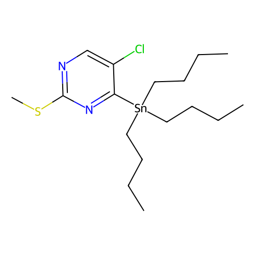 5-Chloro-2-(methylthio)-4-(tributylstannyl)pyrimidine, 1 gram
