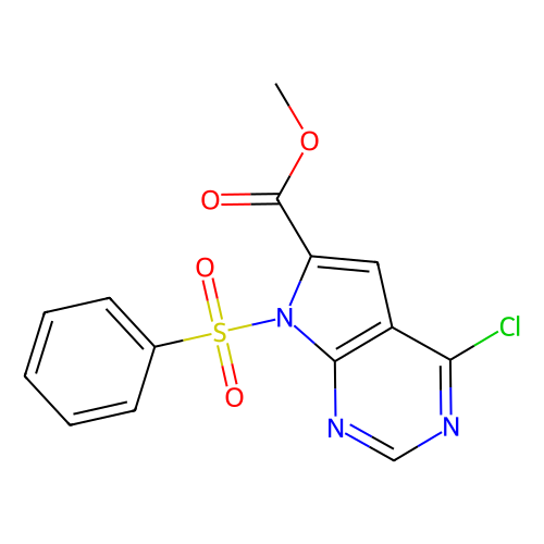 methyl 7-(benzenesulfonyl)-4-chloro-7H-pyrrolo[2, 3-d]pyrimidine-6-carboxylate, min 97%, 1 gram