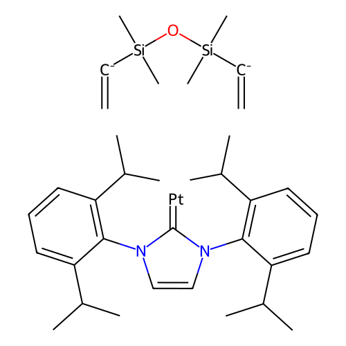 [1, 3-Bis(2, 6-diisopropylphenyl)imidazol-2-ylidene][1, 3-divinyl-1, 1, 3, 3-tetramethyldisiloxane]platinum(0), min 99.95% metals basis, 5 grams