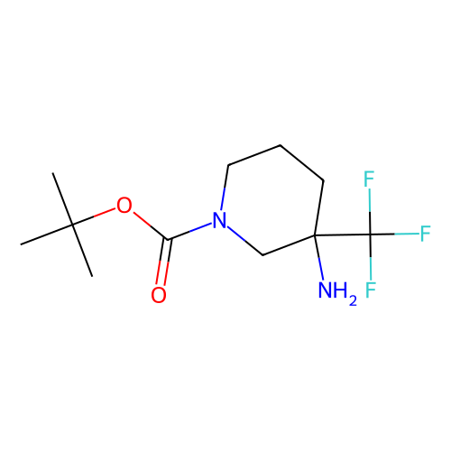 tert-butyl 3-amino-3-(trifluoromethyl)piperidine-1-carboxylate, min 97%, 100 mg