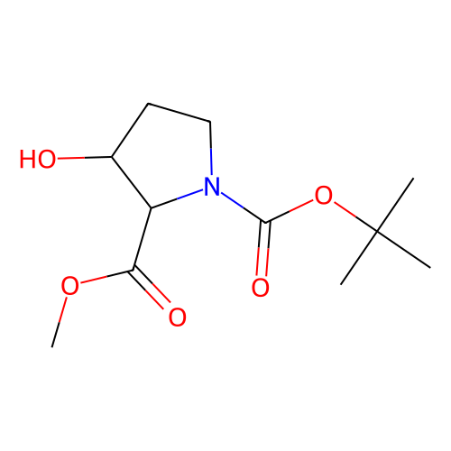 1-tert-butyl 2-methyl (2S, 3S)-3-hydroxypyrrolidine-1, 2-dicarboxylate, min 97%, 250 mg