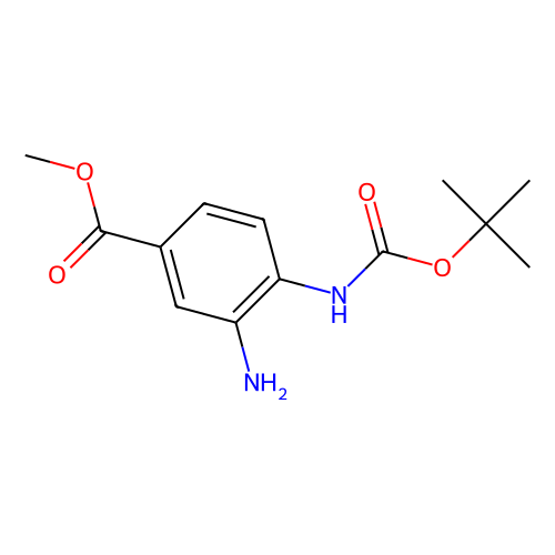 3-Amino-4-tert-butoxycarbonylamino-benzoic acid methyl ester, 1 gram