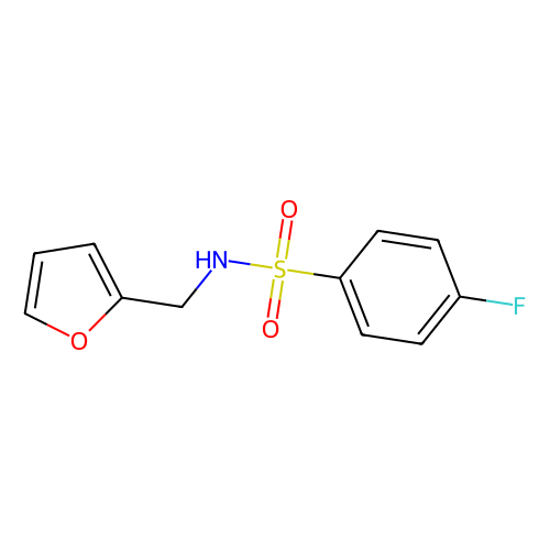 N-(Furan-2-ylmethyl) 4-fluorobenzenesulfonamide, min 98%, 100 grams