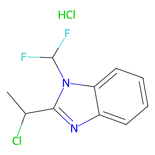 2-(1-Chloroethyl)-1-(difluoromethyl)benzimidazole HCl, min 98%, 1 gram