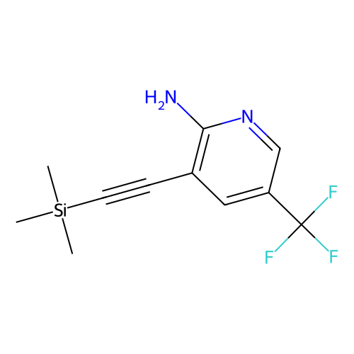 5-(Trifluoromethyl)-3-((trimethylsilyl)ethynyl)pyridin-2-amine, 1 gram, Reagent Grade
