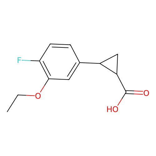 (1R, 2R)-rel-2-(3-ethoxy-4-fluorophenyl)cyclopropane-1-carboxylic acid, min 97%, 1 gram