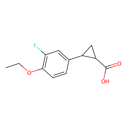 (1S, 2S)-rel-2-(4-ethoxy-3-fluorophenyl)cyclopropane-1-carboxylic acid, min 97%, 1 gram