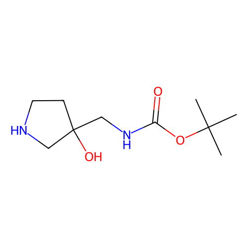 tert-butyl N-[(3-hydroxypyrrolidin-3-yl)methyl]carbamate, min 97%, 1 gram