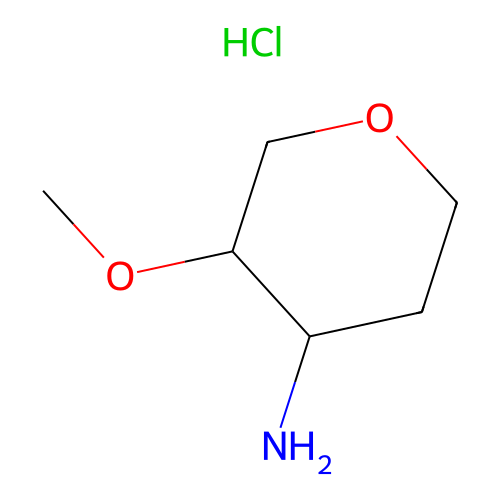 (3R, 4R)-3-methoxyoxan-4-amine hydrochloride, min 97%, 100 mg