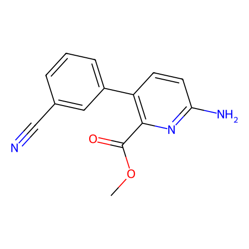 Methyl 6-amino-3-(3-cyanophenyl)pyridine-2-carboxylate, min 95%, 1 gram