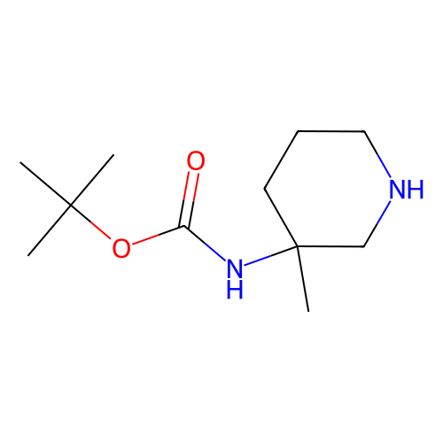 tert-butyl N-[(3R)-3-methylpiperidin-3-yl]carbamate, min 97%, 100 mg