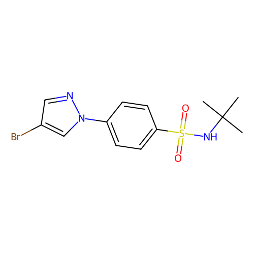 N-t-Butyl 4-(4-bromopyrazol-1-yl)benzenesulfonamide, min 98%, 100 grams
