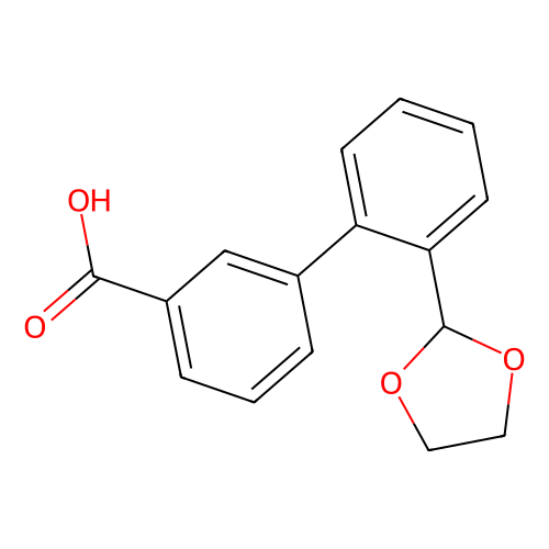 2'-(1, 3-Dioxolan-2-yl)biphenyl-3-carboxylic acid, min 95%, 5 grams