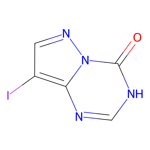 8-iodo-1H, 4H-pyrazolo[1, 5-a][1, 3, 5]triazin-4-one, min 97%, 500 mg