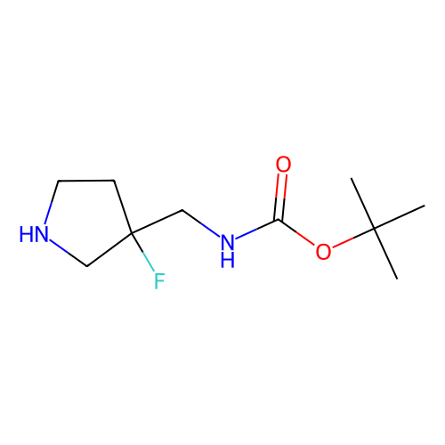 tert-butyl N-[(3-fluoropyrrolidin-3-yl)methyl]carbamate, min 97%, 500 mg