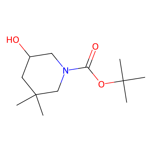 tert-butyl (5R)-5-hydroxy-3, 3-dimethylpiperidine-1-carboxylate, min 97%, 250 mg
