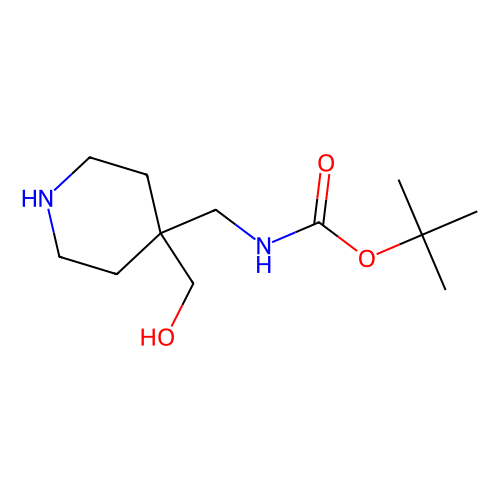 tert-butyl N-{[4-(hydroxymethyl)piperidin-4-yl]methyl}carbamate, min 97%, 1 gram