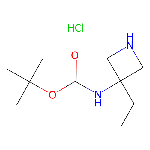 tert-butyl N-(3-ethylazetidin-3-yl)carbamate hydrochloride, min 97%, 500 mg
