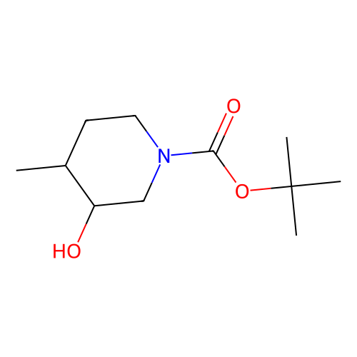 tert-butyl (3R, 4S)-rel-3-hydroxy-4-methylpiperidine-1-carboxylate, min 97%, 500 mg
