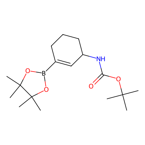 tert-butyl N-[3-(4, 4, 5, 5-tetramethyl-1, 3, 2-dioxaborolan-2-yl)cyclohex-2-en-1-yl]carbamate, min 97%, 500 mg