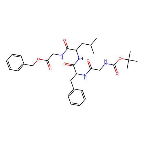 benzyl 2-[(2S)-2-[(2S)-2-(2-{[(tert-butoxy)carbonyl]amino}acetamido)-3-phenylpropanamido]-4-methylpentanamido]acetate, min 97%, 1 gram