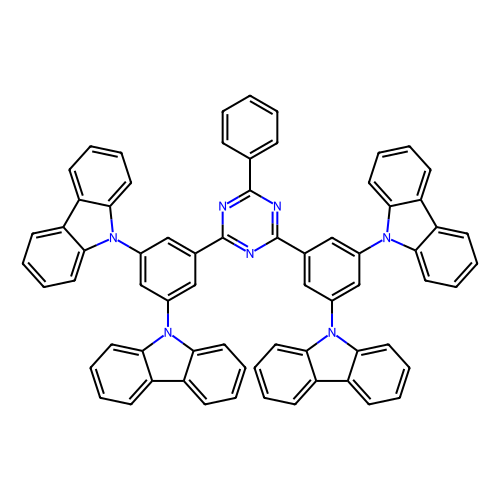 9, 9', 9'', 9'''-((6-phenyl-1, 3, 5-triazine-2, 4-diyl)bis(benzene-5, 3, 1-triyl))tetrakis(9H-carbazole), min 99% (HPLC), 1 gram