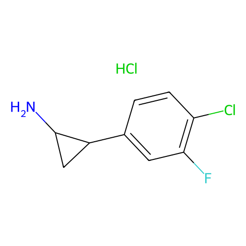 (1S, 2R)-rel-2-(4-chloro-3-fluorophenyl)cyclopropan-1-amine hydrochloride, min 97%, 1 gram