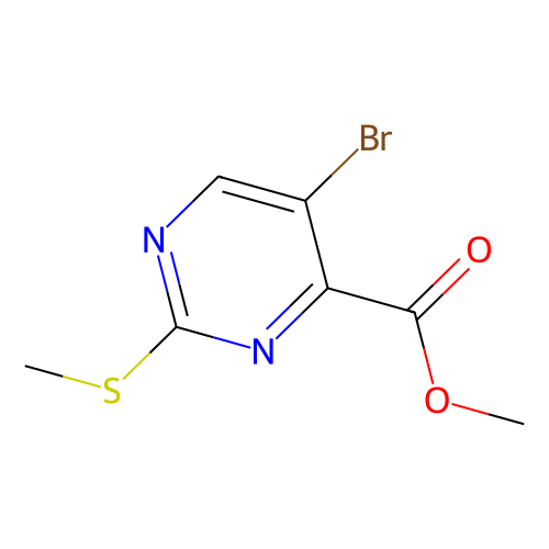 methyl 5-bromo-2-(methylsulfanyl)pyrimidine-4-carboxylate, min 97%, 100 grams