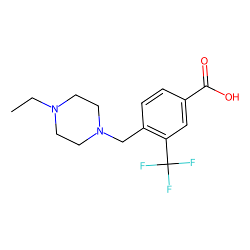 4-[(4-ethylpiperazin-1-yl)methyl]-3-(trifluoromethyl)benzoic acid hydrochloride, min 97%, 1 gram