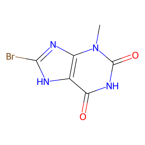8-Bromo-3-methylxanthine, min 98% (HPLC), 100 grams