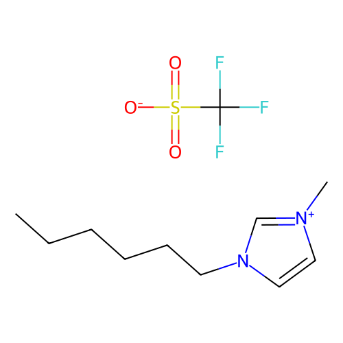 1-Hexyl-3-methylimidazolium trifluoromethansulfonate, min 95%, 100 grams