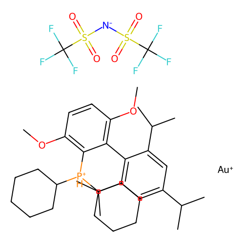 [2-(Dicyclohexylphosphino)-3, 6-dimethoxy-2', 4', 6'-triisopropyl-1, 1'-biphenyl]gold(I) bis(trifluoromethanesulfonyl)imide, 1 gram