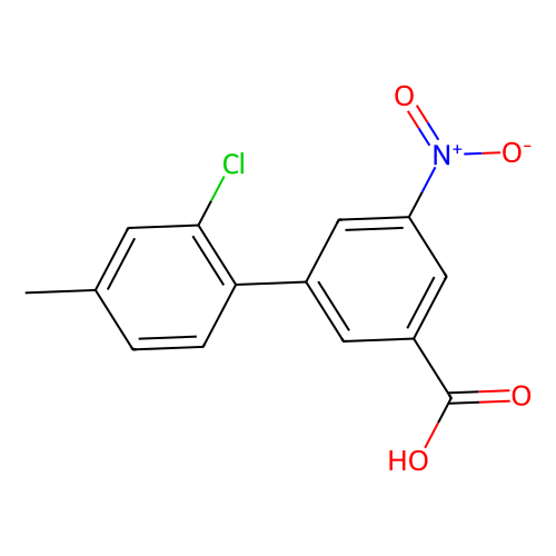 3-(2-Chloro-4-methylphenyl)-5-nitrobenzoic acid, min 98%, 1 gram