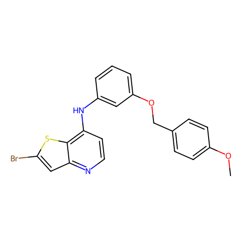 2-bromo-N-{3-[(4-methoxyphenyl)methoxy]phenyl}thieno[3, 2-b]pyridin-7-amine, min 97%, 250 mg