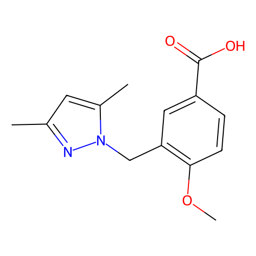 3-[(3, 5-Dimethyl-1h-pyrazol-1-yl)methyl]-4-methoxybenzoic acid, min 95%, 1 gram