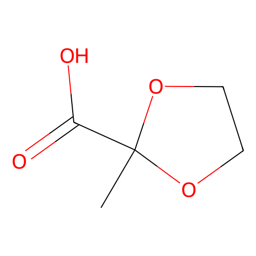 2-Methyl-1, 3-dioxolane-2-carboxylic acid, 1 gram, Reagent Grade