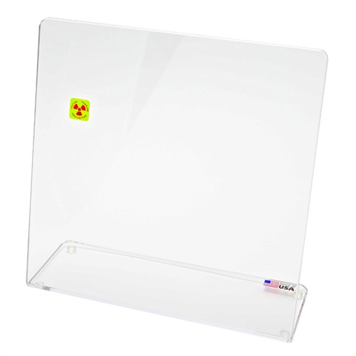 Bench Top Single-Angle Beta Radiation Protection Shield, 11" x 12