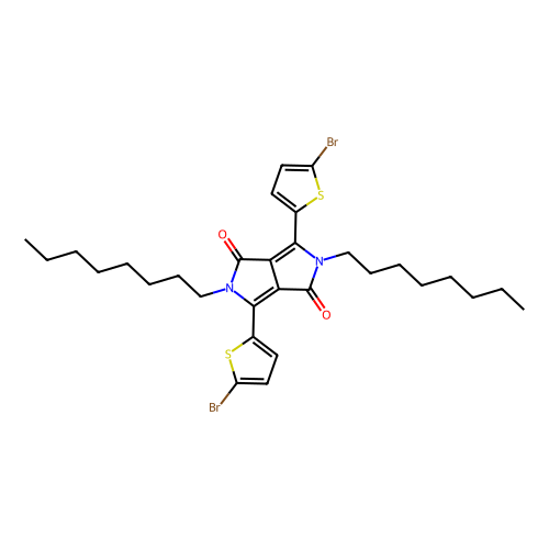 3, 6-Bis(5-bromothiophen-2-yl)-2, 5-dioctyl pyrrolo[3, 4-c ]pyrrole-1, 4(2H, 5H )-dione, min 98% (NMR), 1 gram