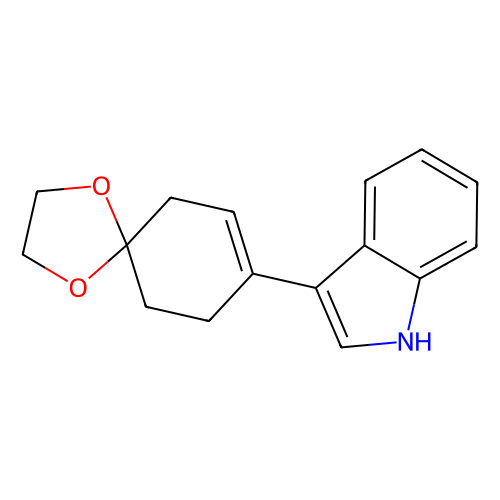 3-(1, 4-Dioxaspiro[4.5]dec-7-en-8-yl)-1H-indole, 1 gram